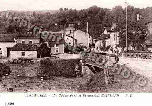 Ville de LANDAVILLE, carte postale ancienne