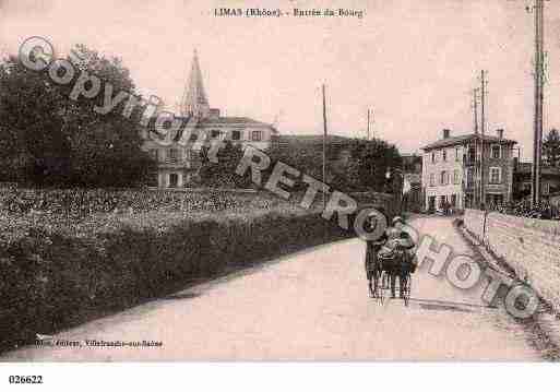 Ville de LIMAS, carte postale ancienne