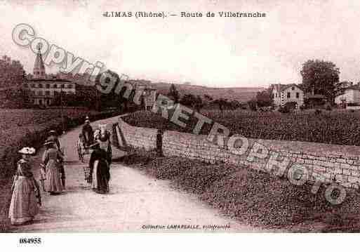 Ville de LIMAS, carte postale ancienne