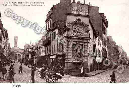 Ville de LORIENT, carte postale ancienne