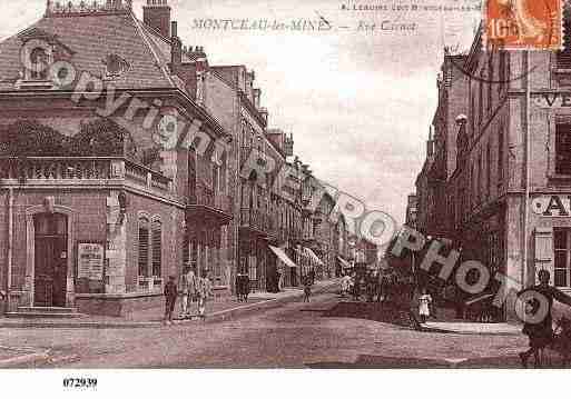 Ville de MONTCEAULESMINES, carte postale ancienne