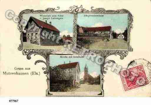 Ville de MUTZENHOUSE, carte postale ancienne