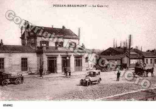 Ville de PERSAN, carte postale ancienne