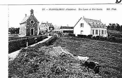 Ville de PLOUGASNOU, carte postale ancienne