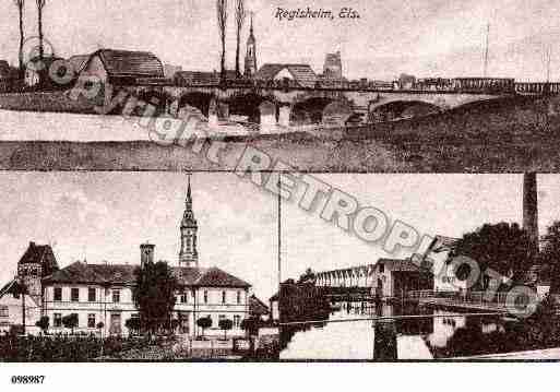 Ville de REGUISHEIM, carte postale ancienne