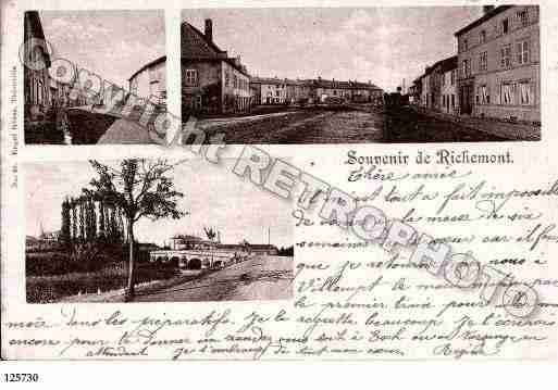 Ville de RICHEMONT, carte postale ancienne