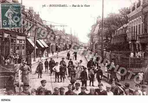 Ville de ROSENDAEL, carte postale ancienne