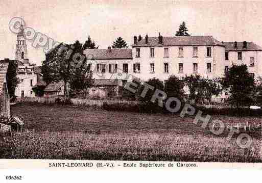 Ville de SAINTLEONARDDENOBLAT, carte postale ancienne