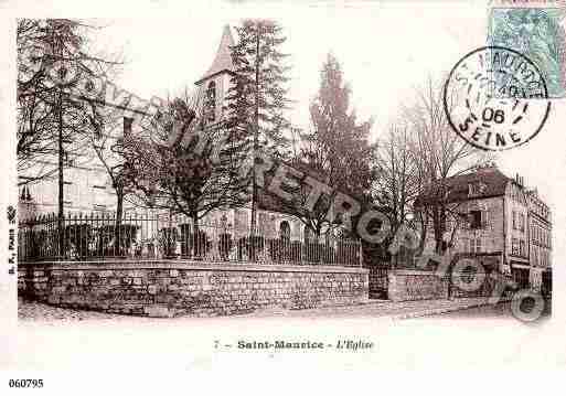 Ville de SAINTMAURICE, carte postale ancienne Ville de SAINTMAURICE, carte postale ancienne