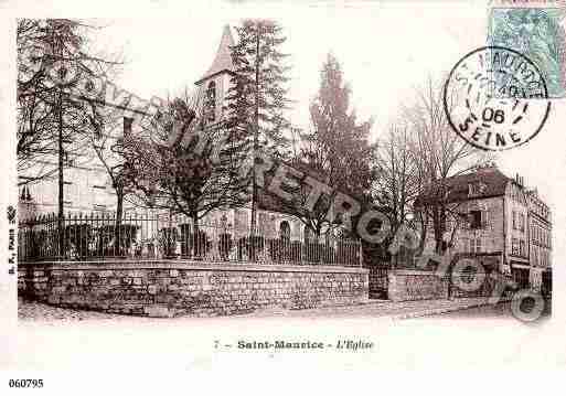 Ville de SAINTMAURICE, carte postale ancienne