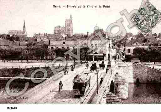 Ville de SENS, carte postale ancienne
