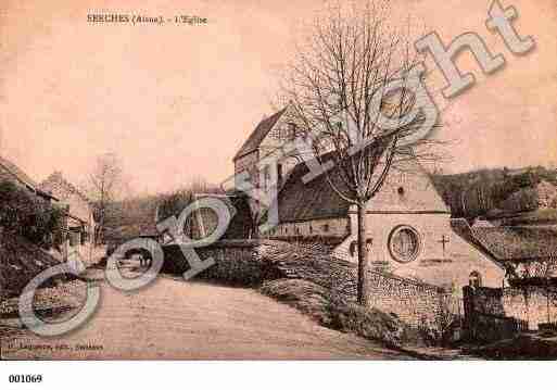 Ville de SERCHES, carte postale ancienne