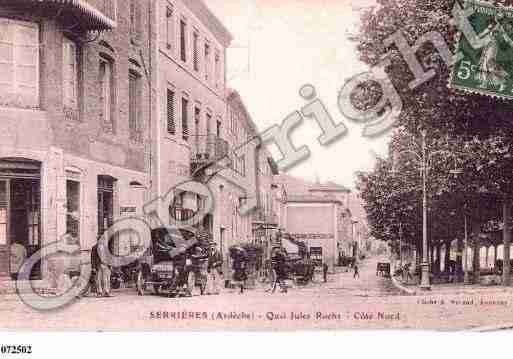 Ville de SERRIERES, carte postale ancienne