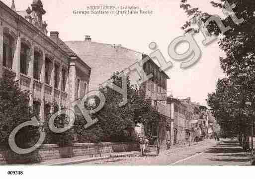 Ville de SERRIERES, carte postale ancienne