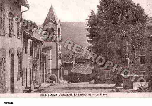 Ville de SOUZY, carte postale ancienne