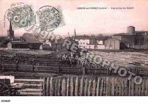 Ville de USSONENFOREZ, carte postale ancienne