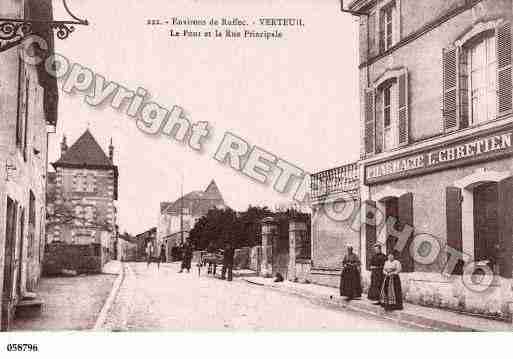 Ville de VERTEUILSURCHARENTE, carte postale ancienne