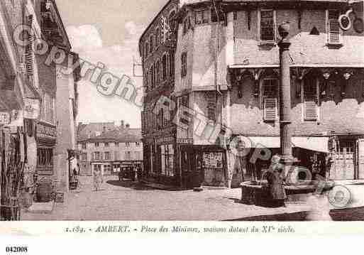 Ville de AMBERT, carte postale ancienne