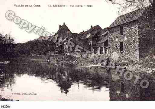 Ville de ASQUINS, carte postale ancienne