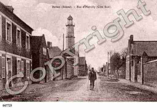 Ville de BERNES, carte postale ancienne