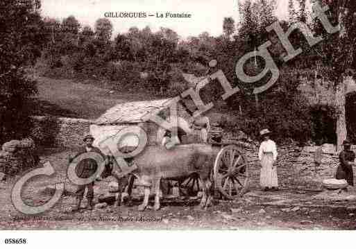 Ville de BOZOULS, carte postale ancienne