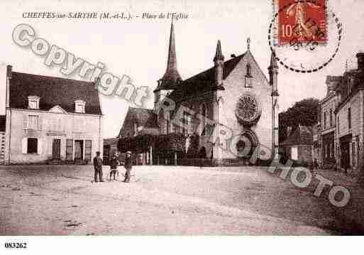 Ville de CHEFFES, carte postale ancienne