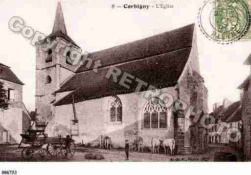 Ville de CORBIGNY, carte postale ancienne