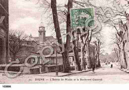 Ville de DIGNELESBAINS, carte postale ancienne