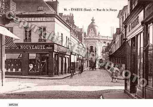 Ville de EVREUX, carte postale ancienne