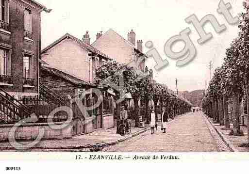 Ville de EZANVILLE, carte postale ancienne