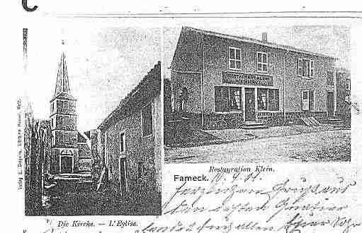 Ville de FAMECK, carte postale ancienne Ville de FAMECK, carte postale ancienne