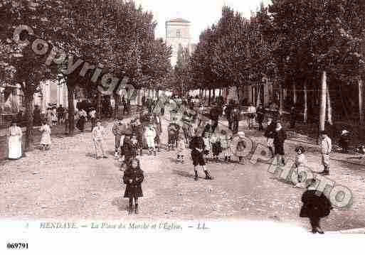 Ville de HENDAYE, carte postale ancienne