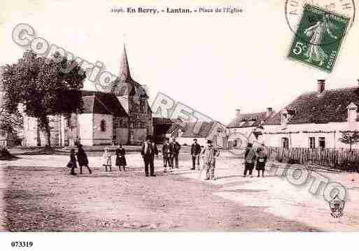 Ville de LANTAN, carte postale ancienne