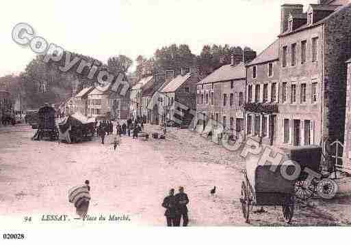 Ville de LESSAY, carte postale ancienne