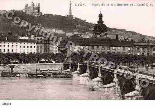 Ville de LYON, carte postale ancienne