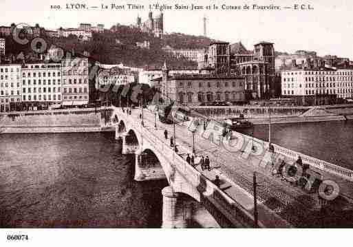 Ville de LYON, carte postale ancienne