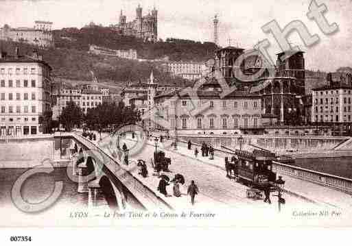 Ville de LYON, carte postale ancienne