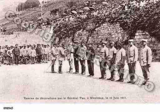 Ville de MONTREUXVIEUX, carte postale ancienne