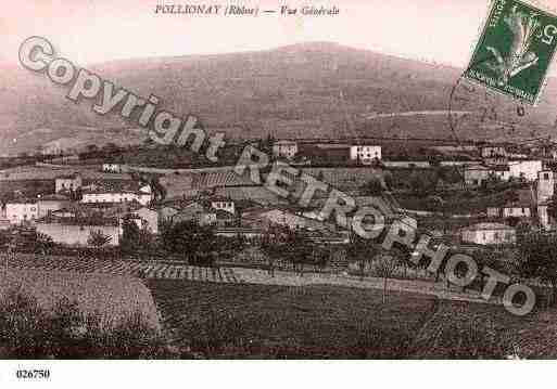 Ville de POLLIONNAY, carte postale ancienne