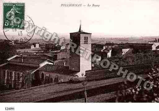 Ville de POLLIONNAY, carte postale ancienne