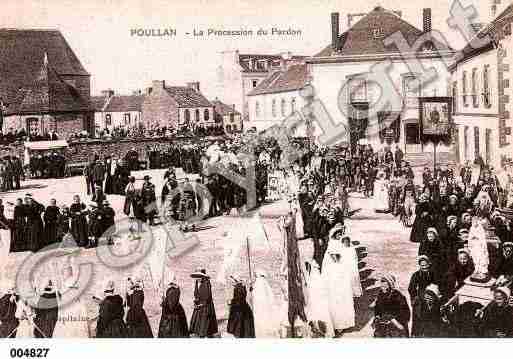 Ville de POULLANSURMER, carte postale ancienne