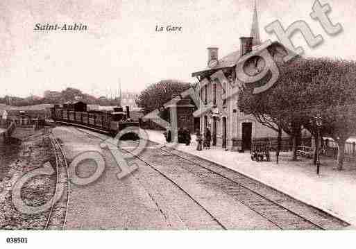 Ville de SAINTAUBINSURMER, carte postale ancienne