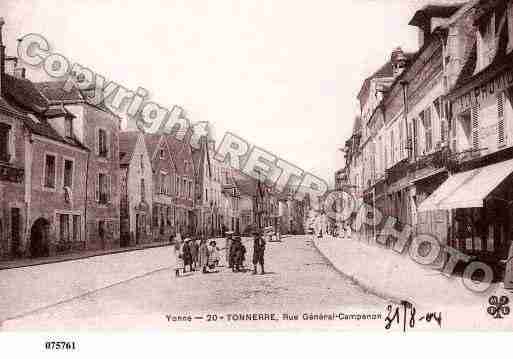 Ville de TONNERRE, carte postale ancienne