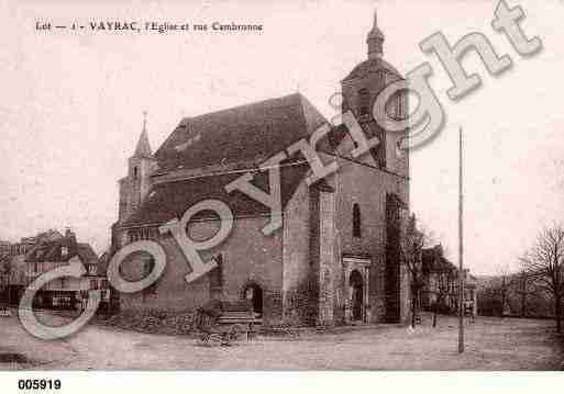 Ville de VAYRAC, carte postale ancienne