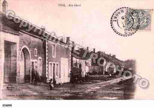 Ville de VICQ, carte postale ancienne