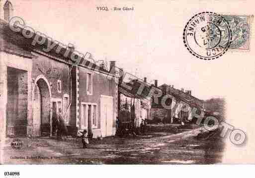 Ville de VICQ, carte postale ancienne