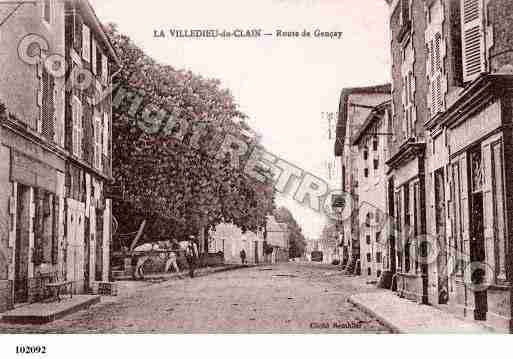 Ville de VILLEDIEUDUCLAIN(LA), carte postale ancienne