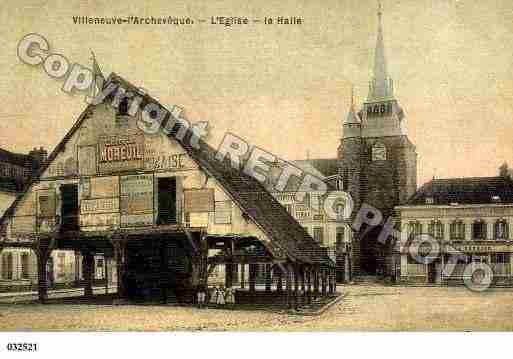 Ville de VILLENEUVEL\'ARCHEVEQUE, carte postale ancienne