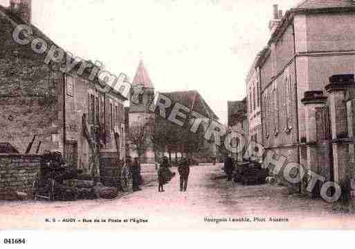 Ville de AUGY, carte postale ancienne