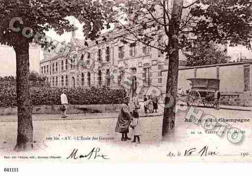 Ville de AY, carte postale ancienne